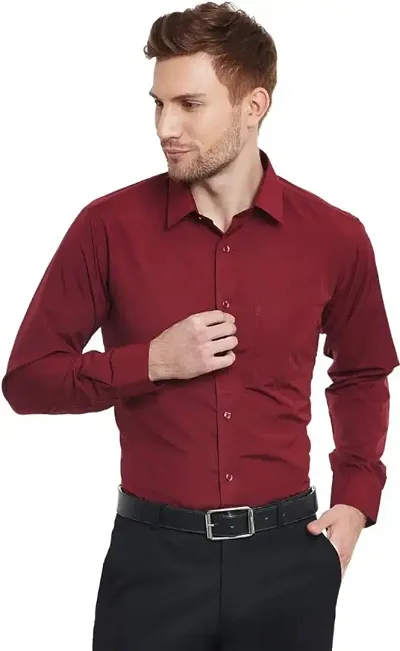 Stylish Blend Solid Casual Shirt For Men