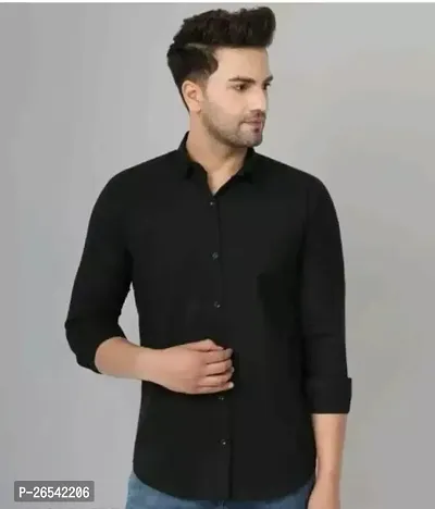 Classic Cotton Solid Casual Shirts for Men-thumb0