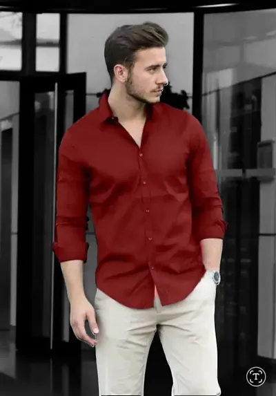 Stylish Attractive Solid Casual Plain shirts for Men