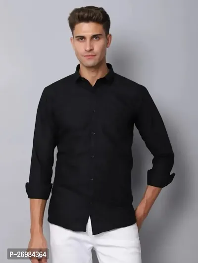 Classic Cotton Solid Casual Shirts for Men-thumb0