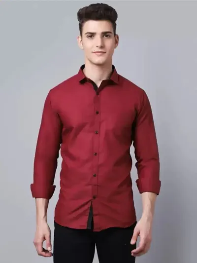 Stylish Solid Long Sleeves Casual Shirt For Men