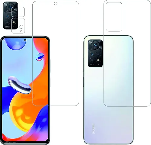 FINCH Front and Back Tempered Glass for REDMI NOTE 11 PRO 5G Camera Lens (PACK 3)