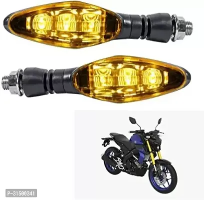 MOTO XSPEED Front, Rear LED Indicator Light for Universal For Bike Universal For Bike (Yellow, Blue)-thumb0