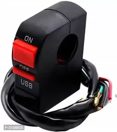 LED and On/Off Switch with USB Charging Port Applicable for Bike