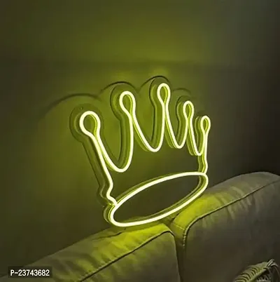 TIVA CROWN NEON SIGN YELLOW-thumb0