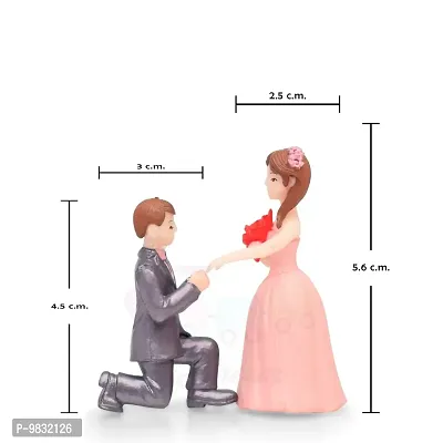 iDream Proposing Guy Resin Showpiece Couple Miniatures Valentines Gifts for Girlfriend Wife (Pink)-thumb2
