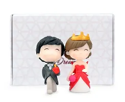 iDream Cute Couple Proposing Guy Resin Showpiece Couple Miniatures Valentines Gifts for Girlfriend (Black & Red)-thumb2