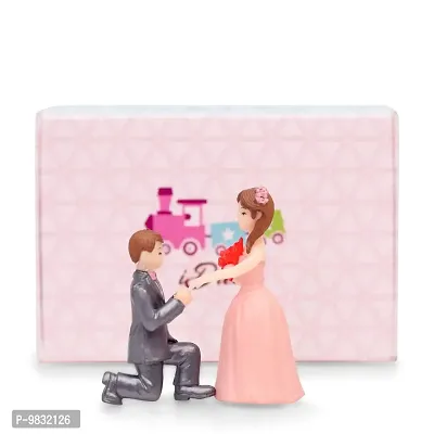 iDream Proposing Guy Resin Showpiece Couple Miniatures Valentines Gifts for Girlfriend Wife (Pink)-thumb3