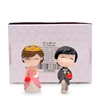 iDream Cute Couple Proposing Guy Resin Showpiece Couple Miniatures Valentines Gifts for Girlfriend (Grey & Pink)-thumb4