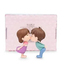 iDream Adorable Couple Resin Showpiece Miniatures Romantic Gifts for Boyfriend Girlfriend (Blue & Violet)-thumb4