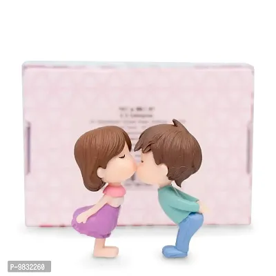 iDream Adorable Couple Resin Showpiece Miniatures Romantic Gifts for Boyfriend Girlfriend (Blue & Violet)-thumb5