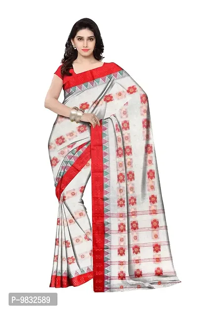 Avushanam Women's Tant Cotton Saree With Blouse Piece (SSEN-SAREE-273_White)-thumb4