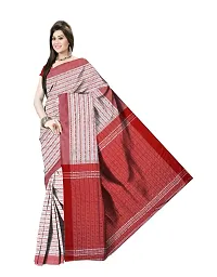 Avushanam Resham Khadi Saree With Blouse Piece (White) - D139-thumb2