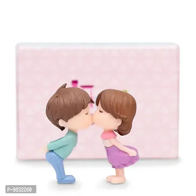 iDream Adorable Couple Resin Showpiece Miniatures Romantic Gifts for Boyfriend Girlfriend (Blue & Violet)-thumb3