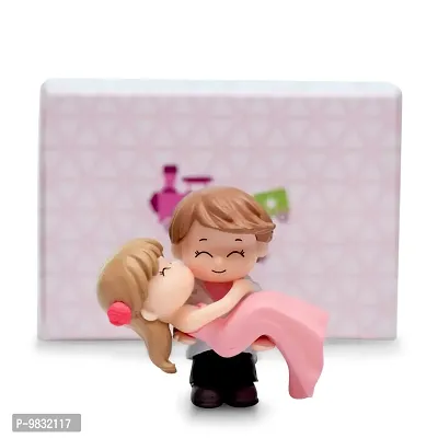 iDream Resin Couple Hug Style Figurine, Pink, 1 Set-thumb3