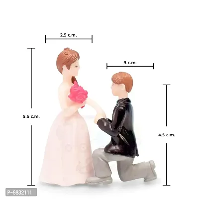 iDream Proposing Guy Resin Showpiece Couple Miniatures Valentines Gifts for Girlfriend (White)-thumb2