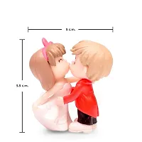 iDream Kissing Couple Resin Showpiece Miniatures Romantic Gifts for Boyfriend Girlfriend Husband Wife (Red & White)-thumb1