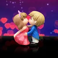 iDream Kissing Couple Resin Showpiece Miniatures Romantic Gifts for Boyfriend Girlfriend Husband Wife (Blue & Red)-thumb3