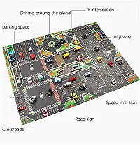 iDream Kids Large City Map with Traffic Signs Waterproof Non-Woven Play Mat (Multicolor)-thumb4