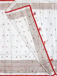 Avushanam Women's Woven Linen Saree With Blouse Piece (SSEN-SAREE-258_White)-thumb4