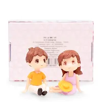 iDream Relaxing Couple Resin Showpiece Miniatures Romantic Gifts for Boyfriend Girlfriend Husband Wife (Yellow & Violet)-thumb4