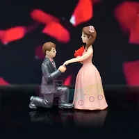 iDream Proposing Guy Resin Showpiece Couple Miniatures Valentines Gifts for Girlfriend Wife (Pink)-thumb3