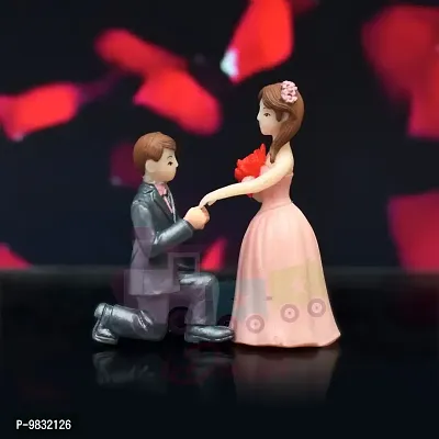 iDream Proposing Guy Resin Showpiece Couple Miniatures Valentines Gifts for Girlfriend Wife (Pink)-thumb4