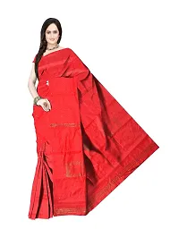 Avushanam Sequins Woven Cotton Blend Saree With Blouse Piece (Red) - D170-thumb2