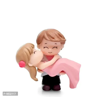 iDream Resin Couple Hug Style Figurine, Pink, 1 Set-thumb0