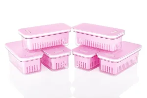 Nivido Enterprise? Airtight BPA-Free Plastic Food Rectangular Storage Containers For Pantry  Kitchen Storage | Fridge Storage  Freezer Safe Boxes With Leak-Proof Lids (1500 ML, Pack of 2, Colour - Pink)-thumb4