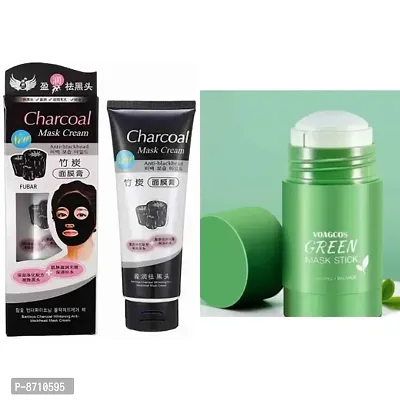 Charcoal Face Mask one pack + Green Tea Stick one pack