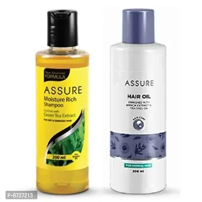ASSURE MOISTURE RICH SHAMPOO  200ML PACK OF 1 with hair oil 200 ml pack of 1