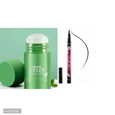 Green tea stick one pack with 36h black eyeliner 1 pack-thumb0