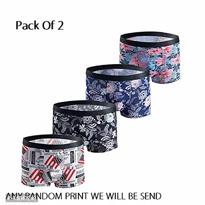 Classic Nylon Printed Trunks for Men, Pack of 2-thumb0