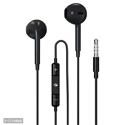WIRED EARPHONES WITH MIC BLACK