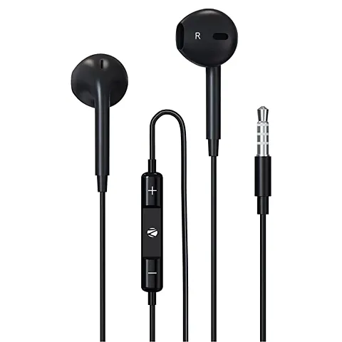 WIRED EARPHONES WITH MIC BLACK