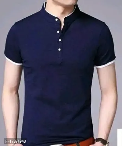 JP Enterprises Mens Cotton| Half Sleeve Regular Fit Ban Collar Tshirt
