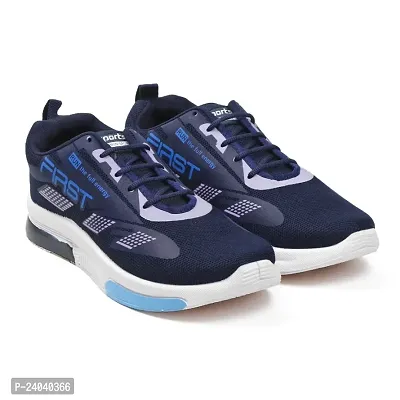 Branded Light Weight Blue Sports Shoe For Men-thumb0