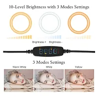 Sonvi 26 10inch Led Selfie Ring Light with Stand, Big Led Camera Light with Cool Warm Mix Light, Led Circle Light for YouTube Video Live Stream Makeup-thumb1