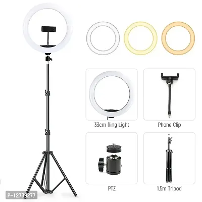 Sonvi 26 10inch Led Selfie Ring Light with Stand, Big Led Camera Light with Cool Warm Mix Light, Led Circle Light for YouTube Video Live Stream Makeup