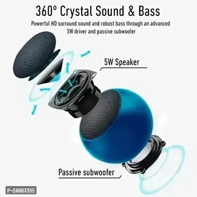 High Quality Small body Big sound smart Mini Boost Bluetooth Speaker 5.0 Bluetooth Speaker, (Silver ). Pack of 1.-thumb5