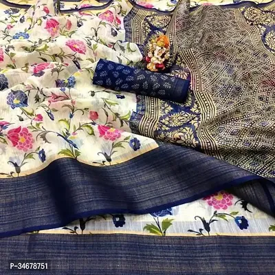 Beautiful Cotton Sarees With Blouse Pieces-thumb0