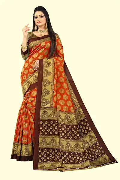 Women Beautiful Silk Saree with Blouse piece