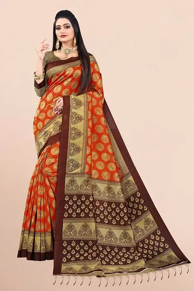 Women Beautiful Silk Saree with Blouse piece