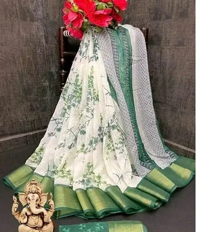 Fancy Blend Saree with Blouse Piece for Women