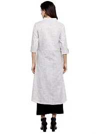 Sayesha Grey Shirt Collar Women's Cotton Kurti-thumb3