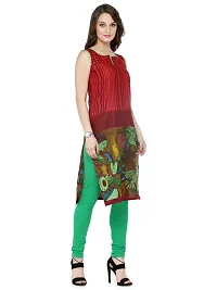 Pink Printed Crepe A Line Kurti-thumb3