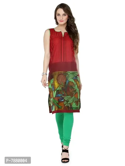 Sayesha Red Cotton Straight Kurti-thumb0