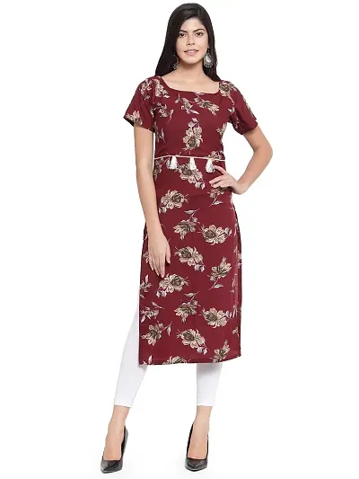 Sayesha Floral Straight Crepe Women's Kurti