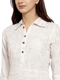 Sayesha White Shirt Collar Women's Cotton Kurti-thumb4